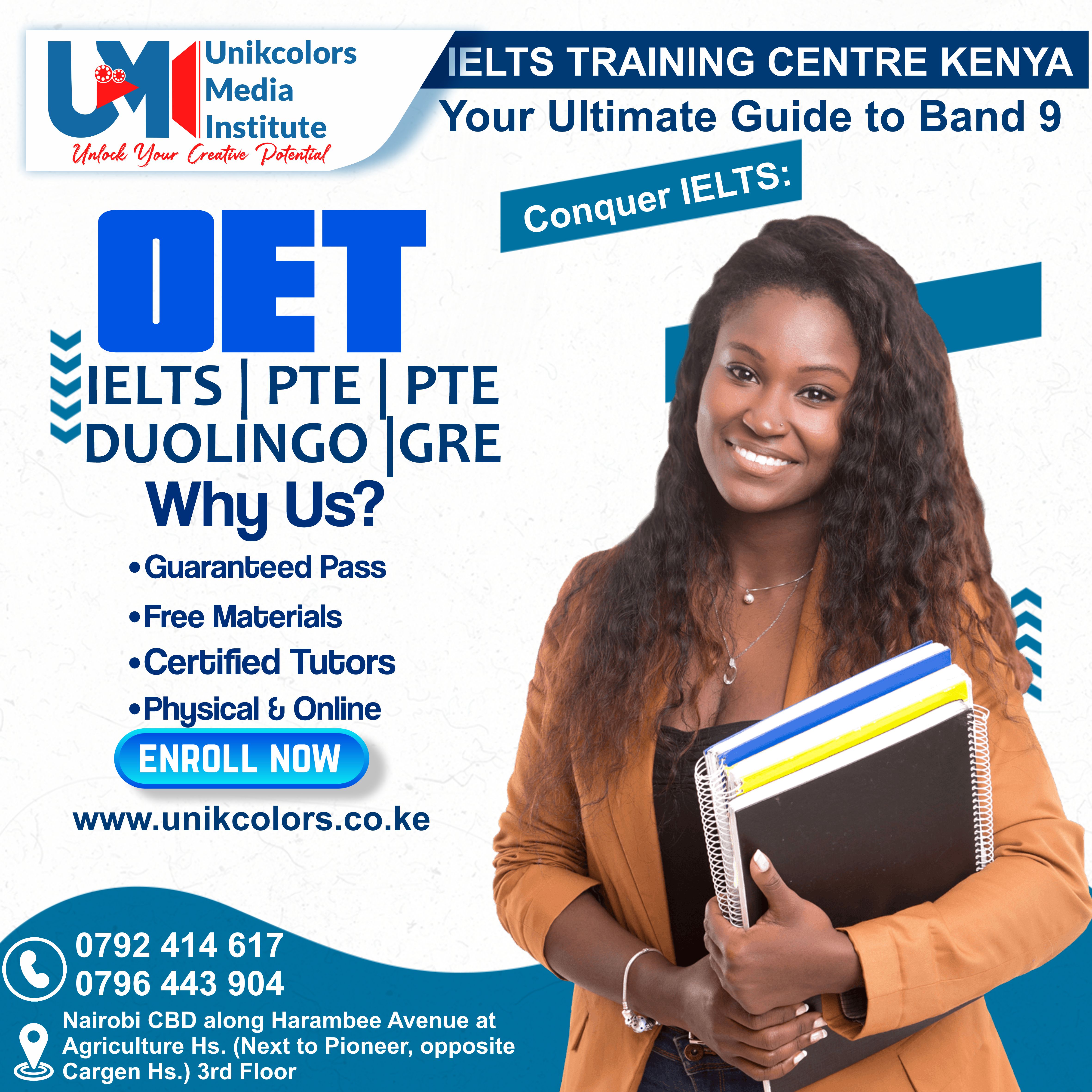 IELTS TRAINING CENTRE KENYA - IELTS PREPARATION | OET | TOEFL | PTE | GRE | DUOLINGO